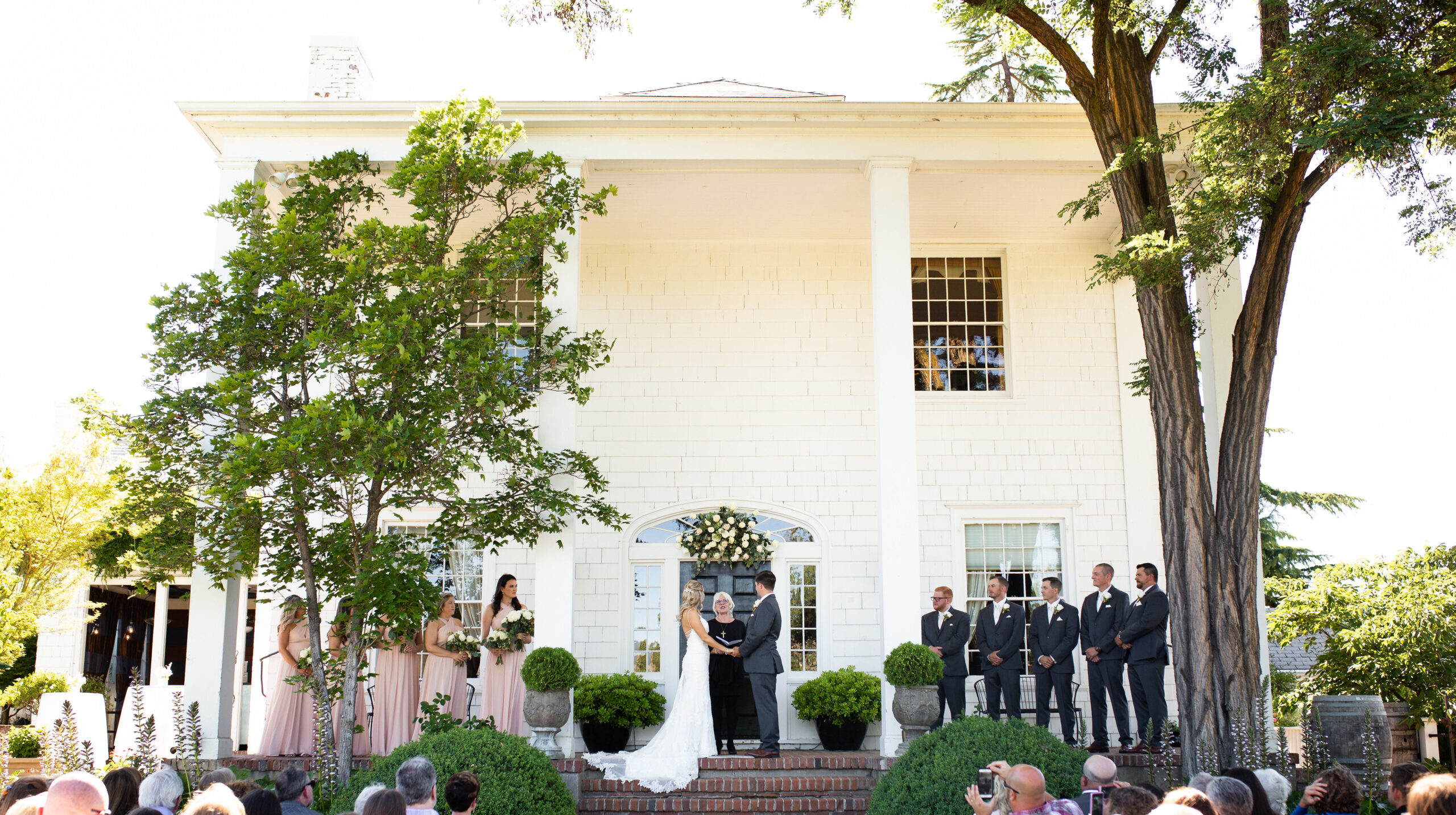 Front Garden Facing Mansion Wedding