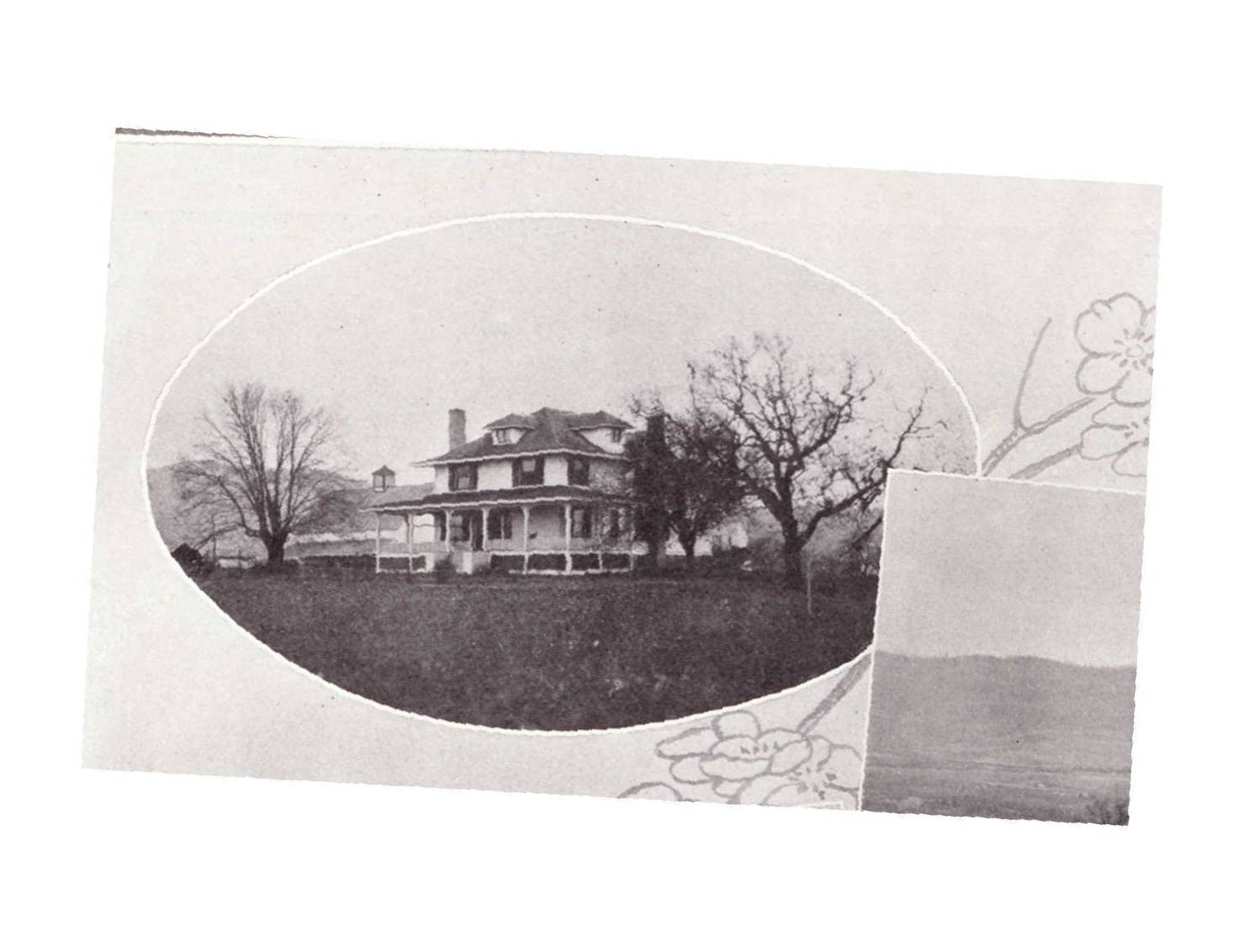 historic photograph of a home from a distance